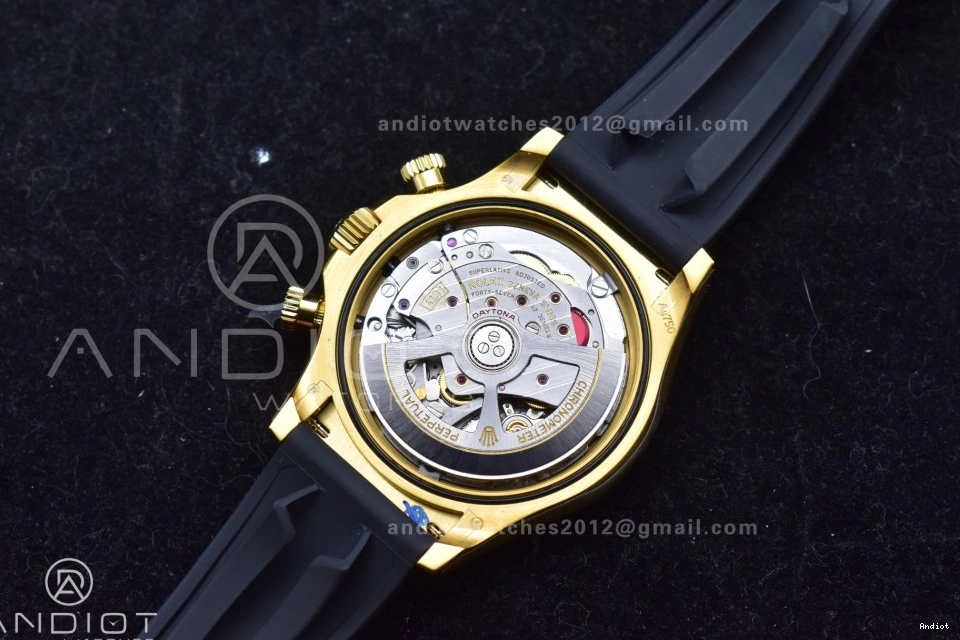 Oysterflex Edition 126518 SH4131 Best on (Weighted) V6 Diamonds Daytona QF Strap 1:1 YG Dial Black 0403